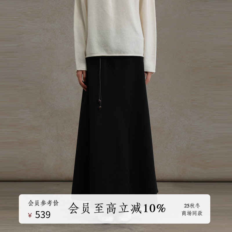 AIRIQI25冬新款通勤A字半身裙