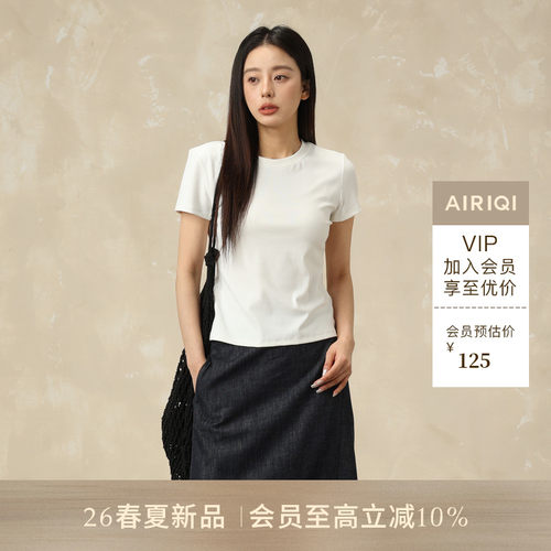 AIRIQI26夏新款百搭正肩短袖t恤