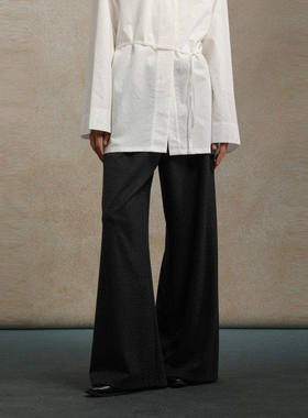 黑标BAIZHUO商场同款25冬新款极简风直筒垂感高腰休闲裤AZ54CK238