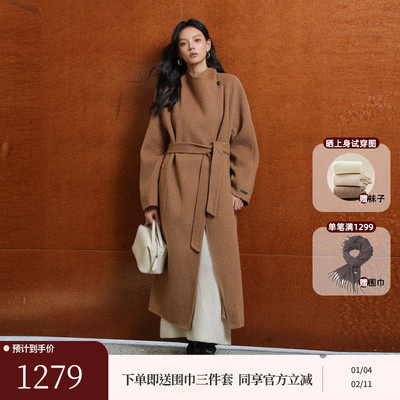 AIRIQI冬季新款松弛感毛呢外套