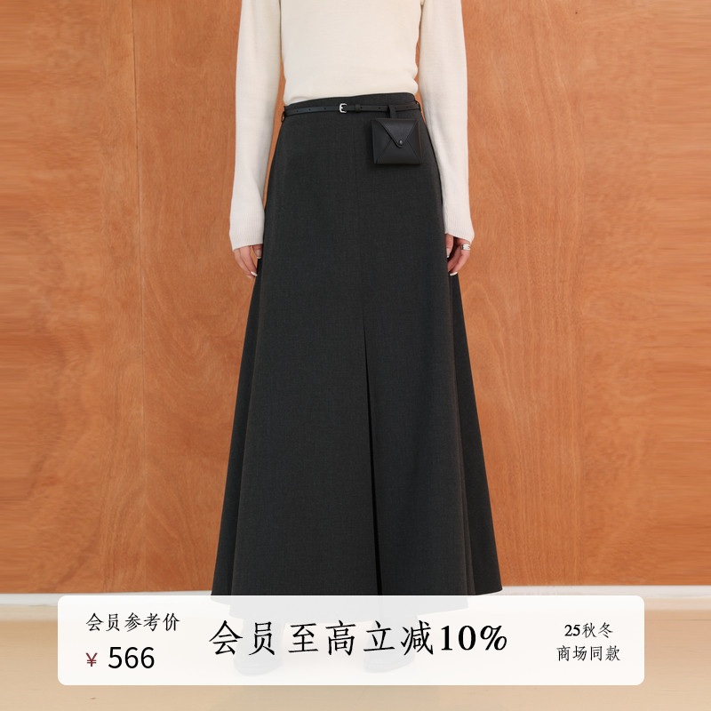 AIRIQI25秋新款通勤A字半身裙