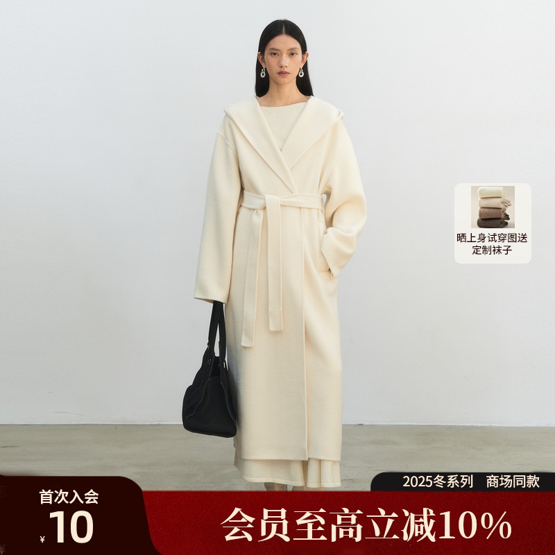 AIRIQI25冬新款睡袍系带双面呢