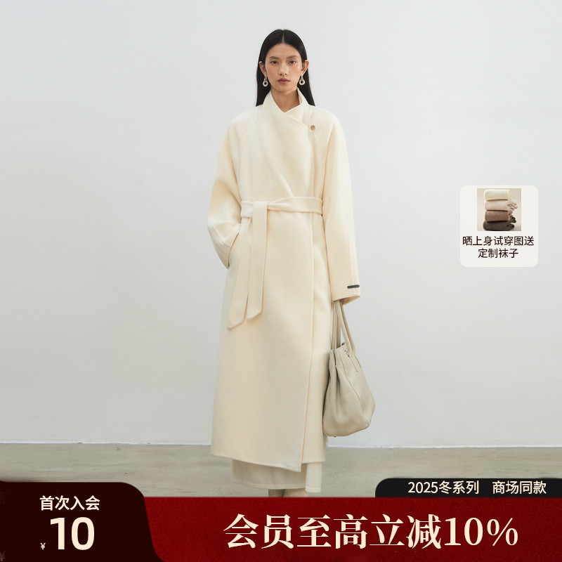 AIRIQI25冬新款廓形翻领双面呢