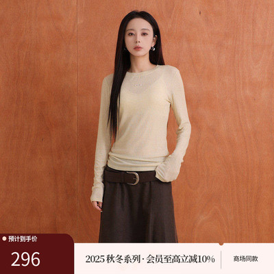 AIRIQI25秋新款休闲羊毛打底衫