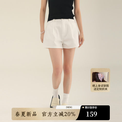 AIRIQI夏季新款百搭阔腿牛仔短裤