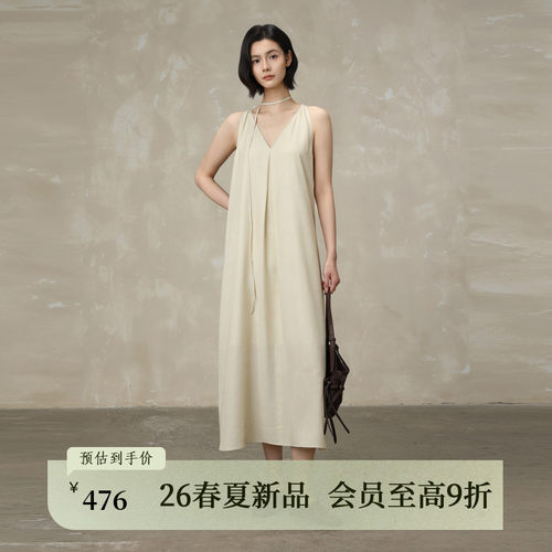 AIRIQI26夏新款V领无袖连衣裙
