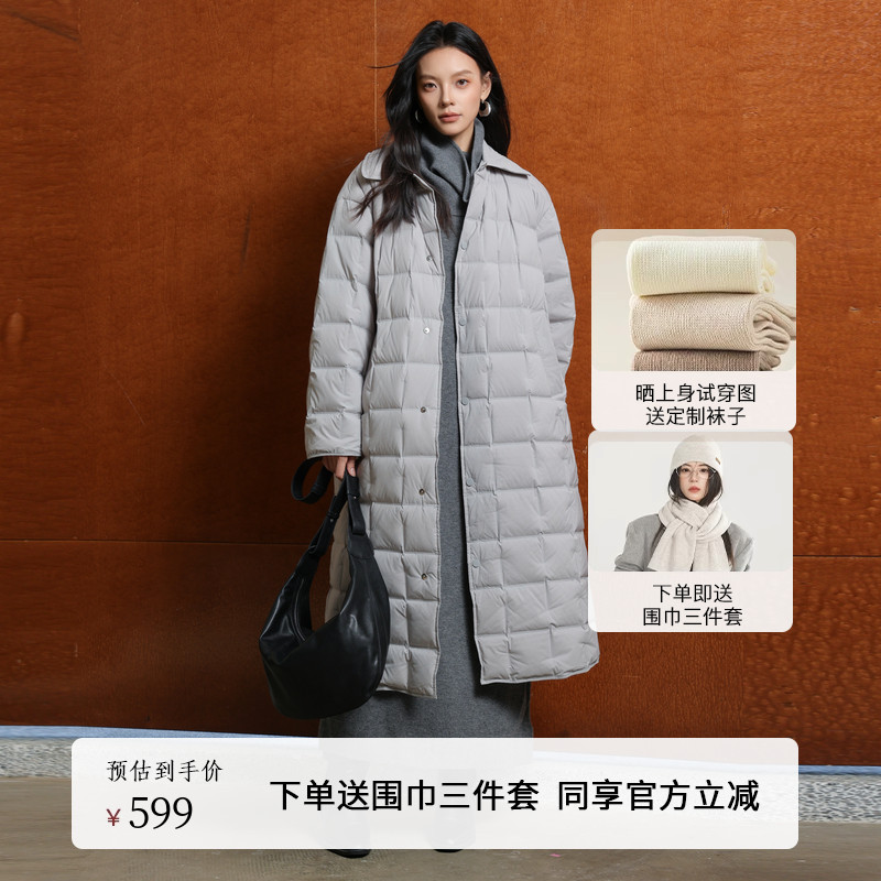 AIRIQI冬季新款小方格羽绒服