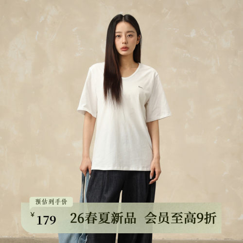 AIRIQI26夏新款圆领正肩短袖t恤