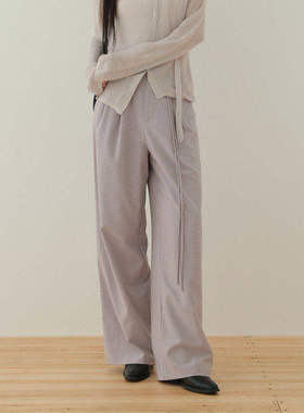 AIRIQI秋季新款松弛感高腰宽松直筒显瘦阔腿长裤休闲裤AH43CK099