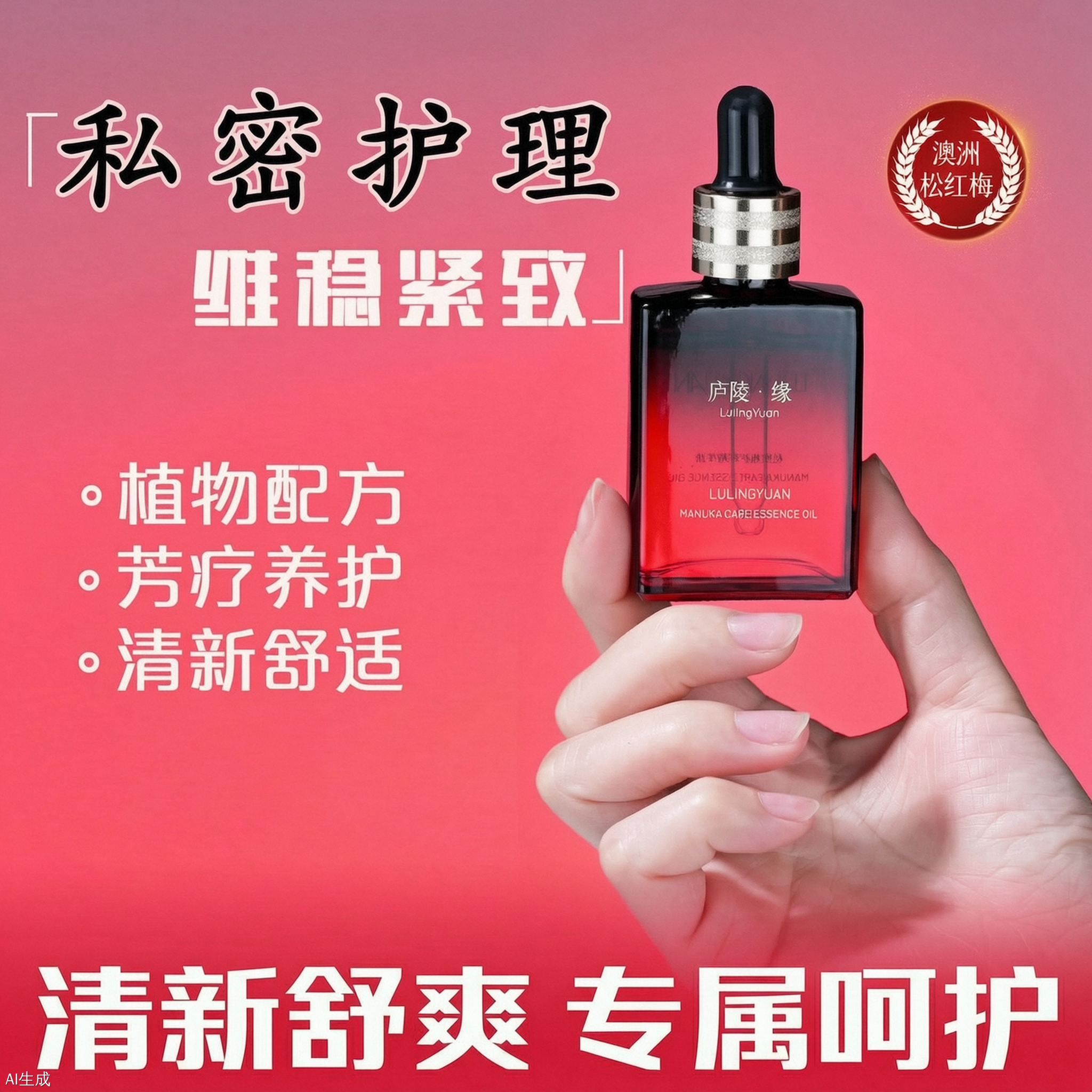 松红梅私密护理精油女性花园会阴保养油蛇床子苦参男女按摩精油