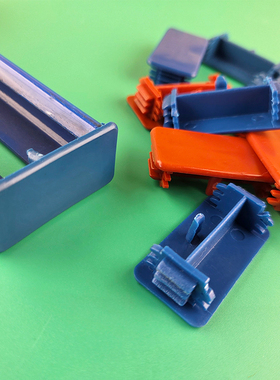 C型钢堵头41*21红色蓝色封头边盖白色堵帽光伏支架配件塑料端盖子