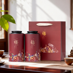 茶叶包装罐茶叶罐密封绿茶红茶一斤装茶叶罐圆筒纸罐茶叶盒便携