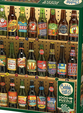 Cobblehill-啤酒瓶-1000片-进口正品拼图益智解压烧脑玩具治愈系
