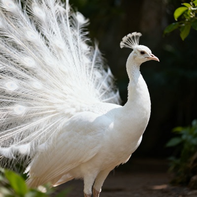 白孔雀苗幼崽活体公母一对宠物鸟开屏活体大型观赏鸟顺丰包活发货