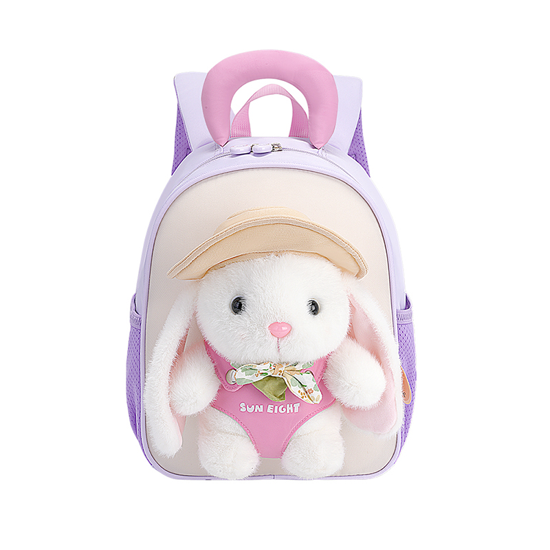 阳光8点/suneight幼儿园书包可爱毛绒男女童双肩包旅游轻便背包