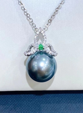 日式进口配件精工珍珠吊坠银色女