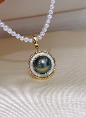 其他女纯银金色吊坠配件国产贝母