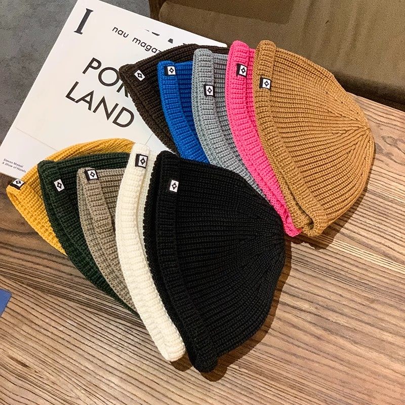 帽子男秋冬针织瓜皮帽百搭毛线帽子女雅痞冷帽网红新款嘻哈地主帽