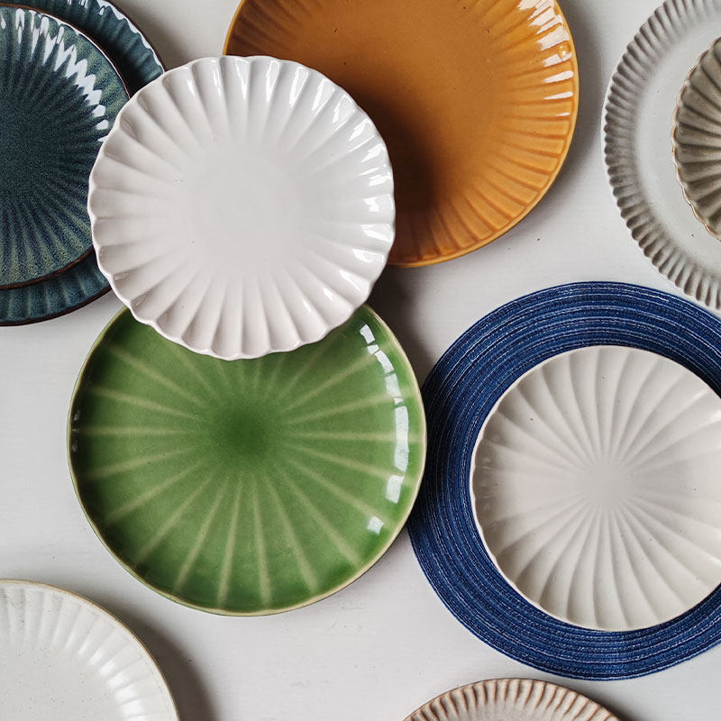 菊皿合集日式早餐盘餐具碗家用2023新款套装西餐餐盘家用盘子微瑕