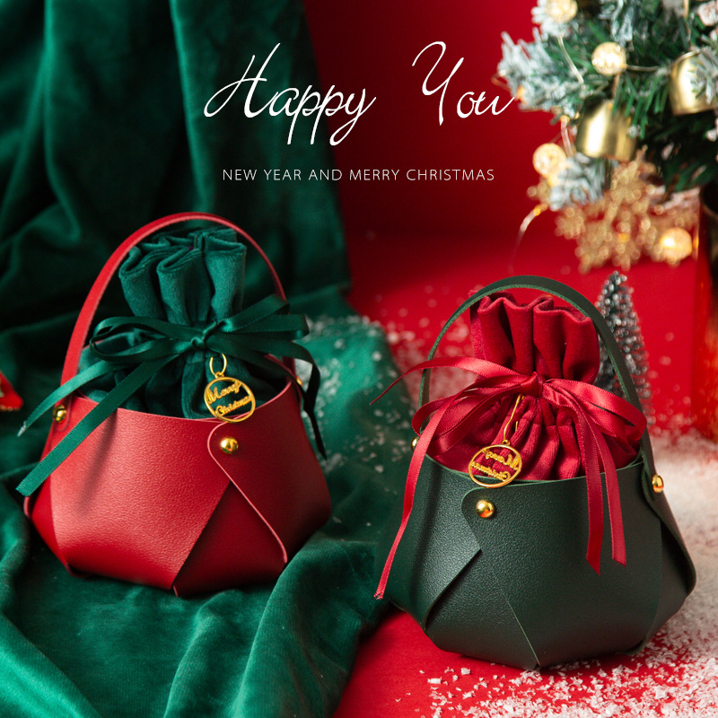 圣诞节苹果袋礼物袋平安夜平安果包装袋糖果礼品手提袋礼盒