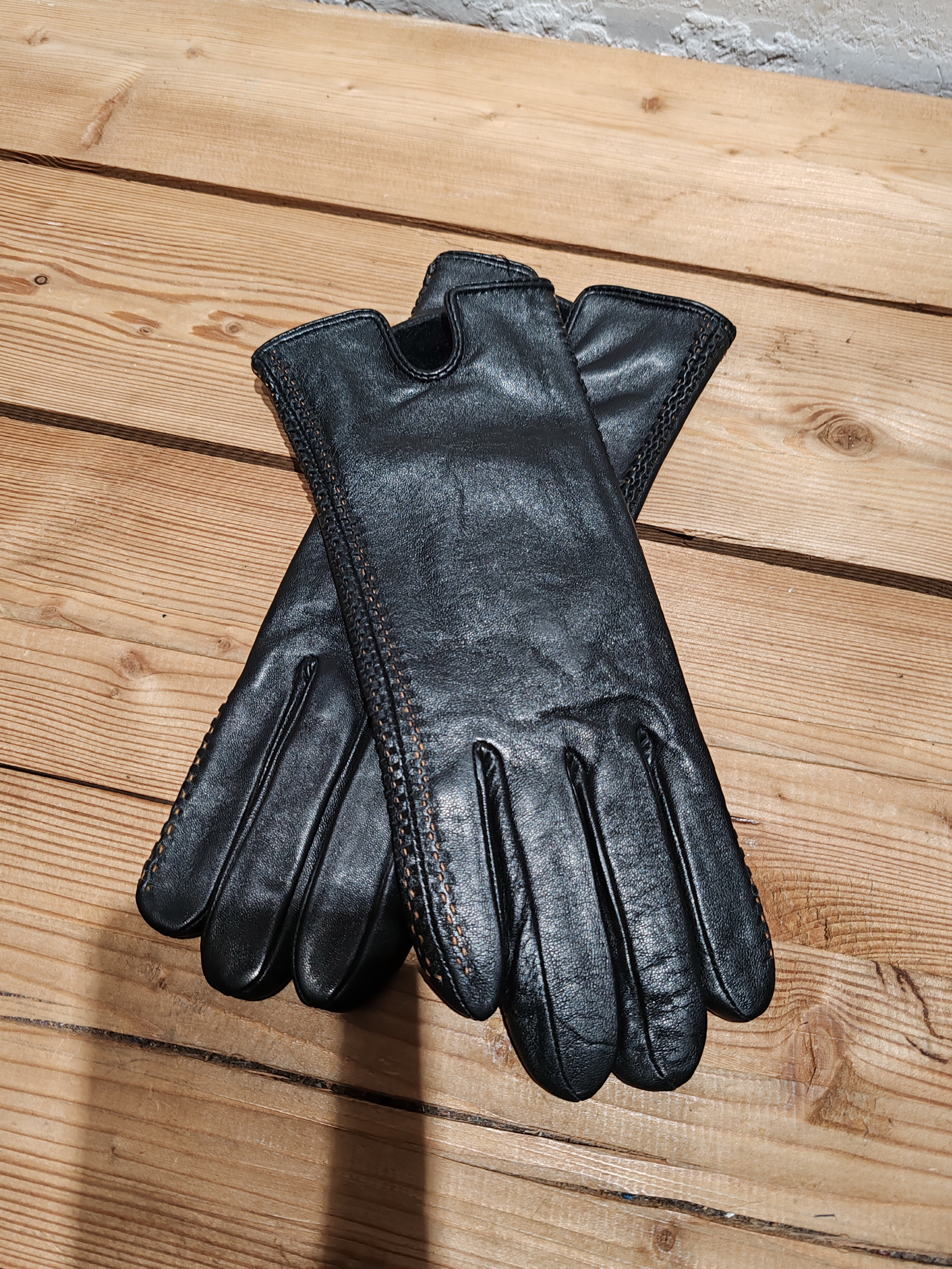 出口日本小羊皮真皮女款加绒保暖防风防寒户外骑行开车摩托车手套