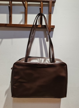 外贸出口头层牛皮真皮女款休闲复古通勤手提单肩斜挎波士顿包