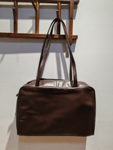 外贸出口头层牛皮真皮女款休闲复古通勤手提单肩斜挎波士顿包