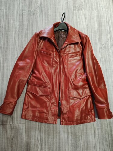 出口日本Ha*uf皮牛皮男款休闲复古通勤百搭皮衣棉服外套