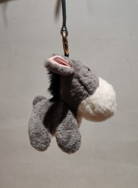 美利奴真羊毛小毛驴公仔汽车钥匙扣挂件创意个性呆萌公仔包挂饰