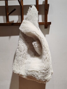 出口日本美利奴羊毛皮毛一体女款休闲复古手提包