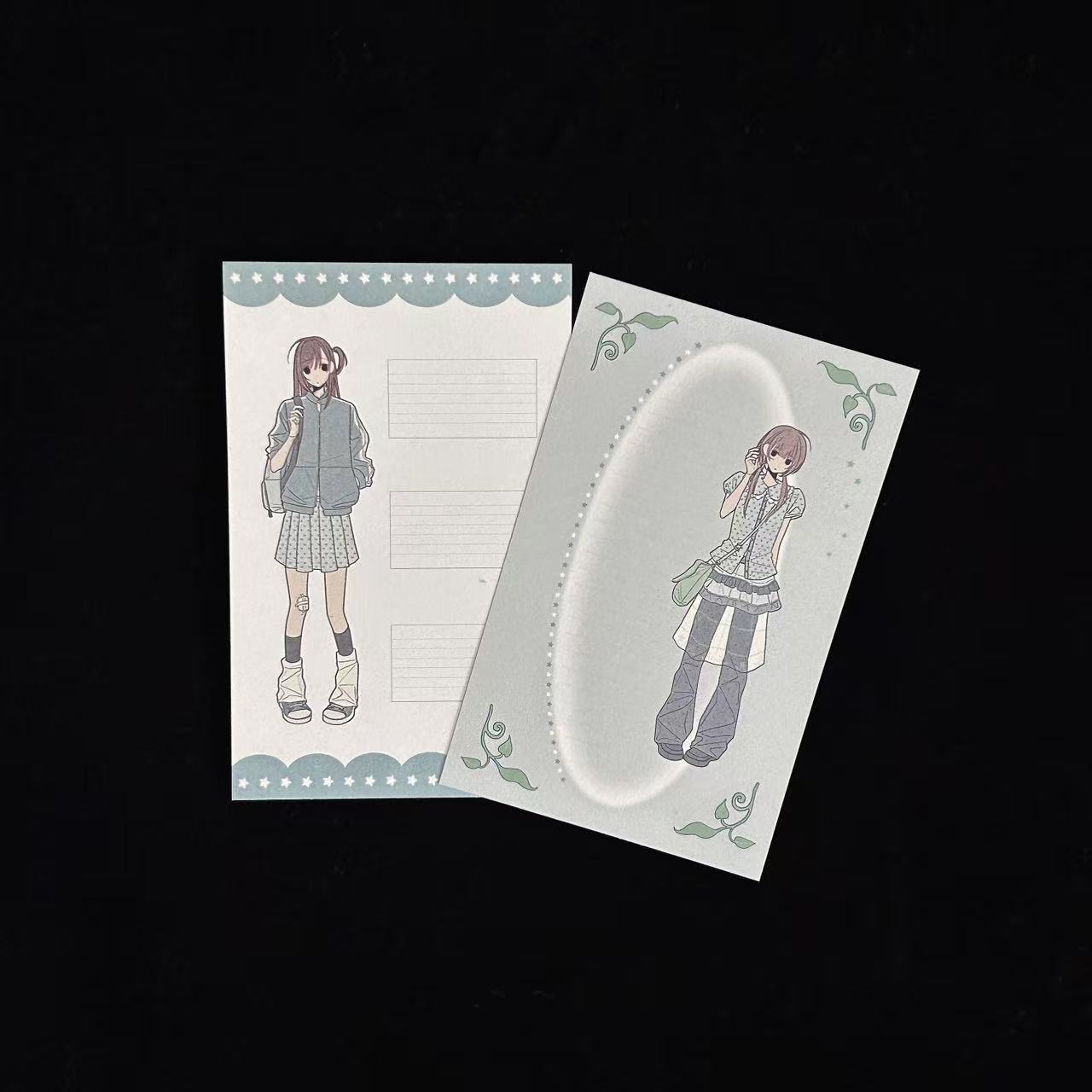 奇思妙想乌M5卡通文艺盐系双面便签可书写内页内芯便签本双面印刷