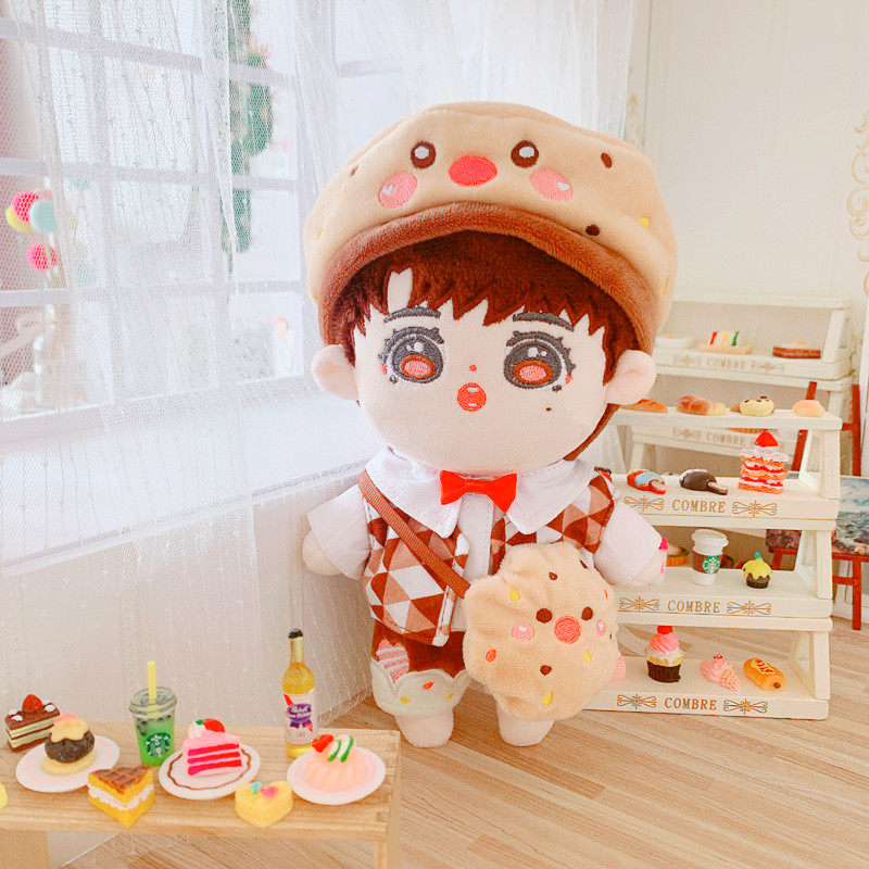 玩偶人形明星公仔20cm娃衣服布偶可换衣服娃娃毛绒玩具龚俊女朋友