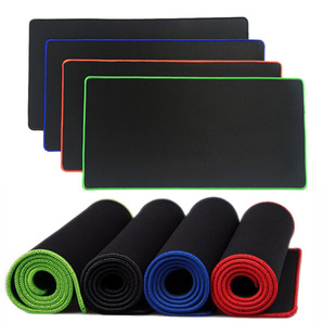 黑布鼠标垫大号加厚纯黑色笔记本电脑办公电竞键盘垫电脑垫桌垫