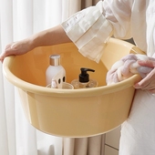 加厚洗衣盆特大圆形洗脸盆大号塑料盆家用儿童洗澡盆子成人洗脚盆