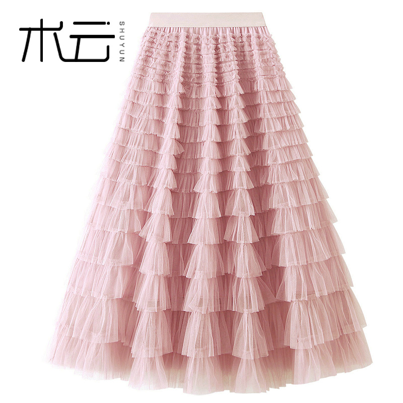 2210-多层蛋糕裙半身裙中长款