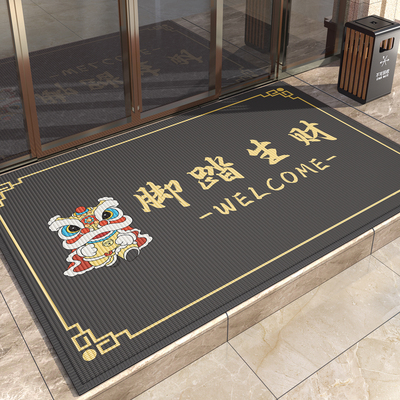 商用红色迎宾地毯定制logo