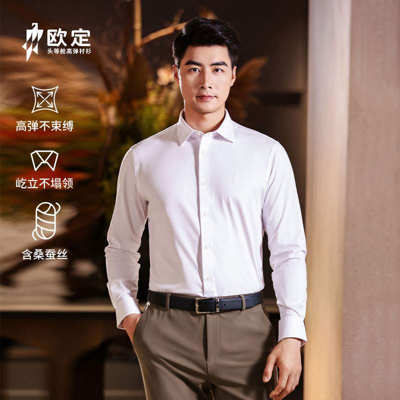 欧定潮流商务高端定制长袖衬衫男