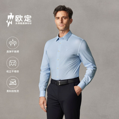 欧定高端定制时尚商务条纹衬衫男