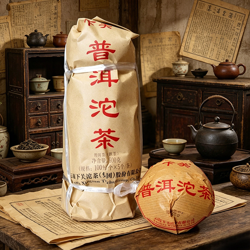 下关沱茶销法沱便装100克*5沱整条装 2018年普洱茶熟茶口粮茶