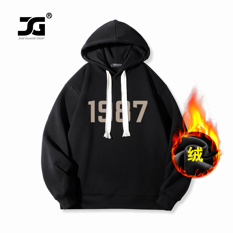 1987数字印花潮牌连帽衫卫衣加绒