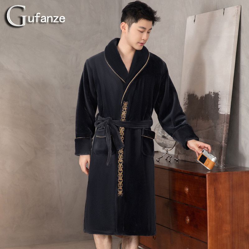 男士睡袍秋冬款珊瑚绒加厚加绒春秋法兰绒保暖睡衣家居服浴袍长款,女士内衣/男士内衣/家居服,睡袍/浴袍,淘宝优惠券,粉丝福利购,淘宝优惠卷