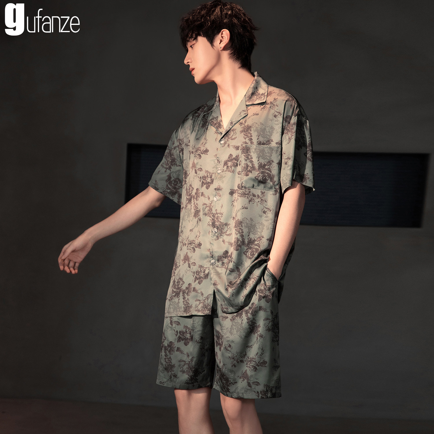 睡衣男夏季2026年新款冰丝短袖短裤男士夏天薄款可外穿家居服套装