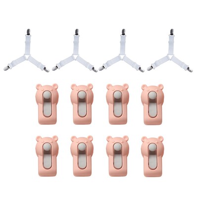 4Pcs Grippers Suspender Cord Hook Loop Adjustable Elastic Ma