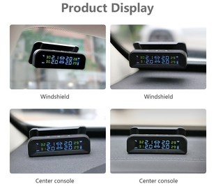 Solar Power Tyre Pressure Monitor System TPMS With USB Charg