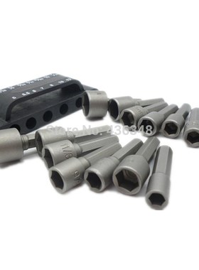 14pc Sae Metric Quick Change Power Nut Driver Bit Set Screwd