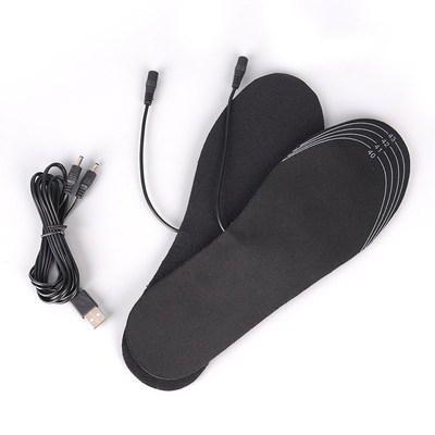 USB Heated Insoles Rechargeable Electric Battery Warmer Shoe