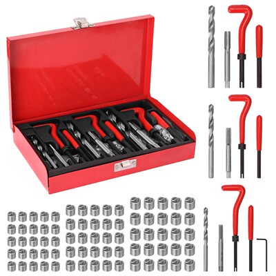 131Pcs Car Thread Repairing Tool Kit Spanner Wrench Inserts