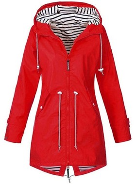 Women Jacket Coat Windproof Waterproof Transition Hooded Jac