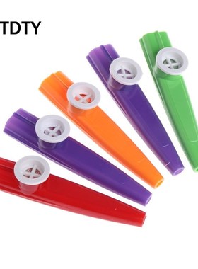 5pcs Mixed Color Orff Plastic Kazoo Harmonica Mouth Flute Ki