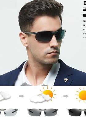 Myopia Photochromic sunglasses diopter polarized driving go